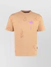 Palm Angels Graphic Print Crew Neck Cotton T-shirt In Neutral