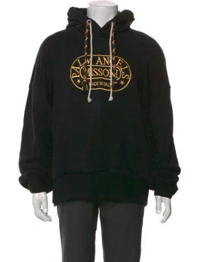 Pre-owned Palm Angels Graphic Print Crew Neck Hoodie In Black