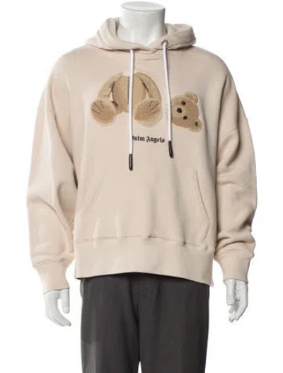 Pre-owned Palm Angels Graphic Print Crew Neck Hoodie In Neutral