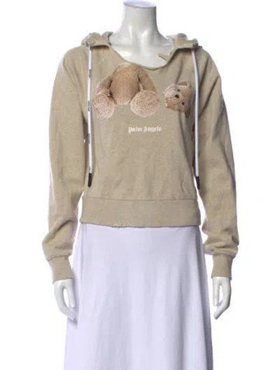 Pre-owned Palm Angels Graphic Print Crew Neck Hoodie In Neutral