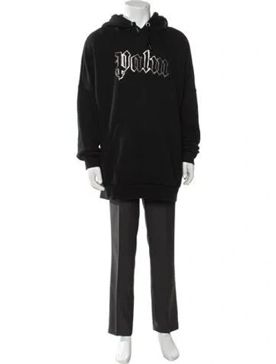Pre-owned Palm Angels Graphic Print Crew Neck Hoodie W/ Tags In Black
