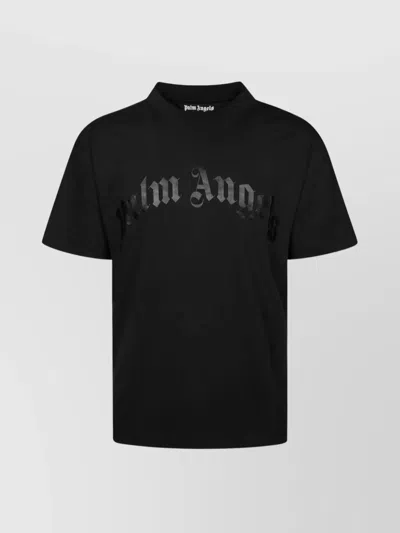 Palm Angels Graphic Print Crew Neck Short Sleeve T-shirt In Black
