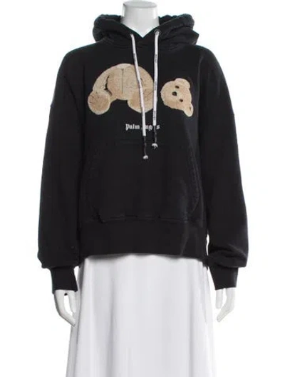 Pre-owned Palm Angels Graphic Print Crew Neck Sweater In Black