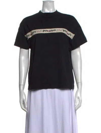 Pre-owned Palm Angels Graphic Print Crew Neck T-shirt In Black