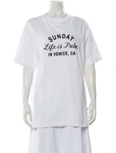 Pre-owned Palm Angels Graphic Print Crew Neck T-shirt In Multi