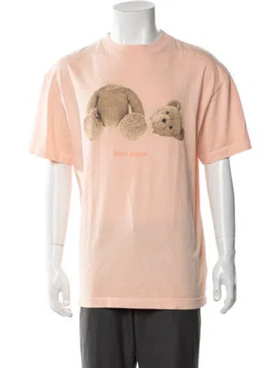 Pre-owned Palm Angels Graphic Print Crew Neck T-shirt In Neutral