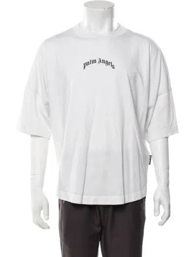 Pre-owned Palm Angels Graphic Print Crew Neck T-shirt In Neutrals