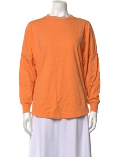 Pre-owned Palm Angels Graphic Print Crew Neck T-shirt In Orange