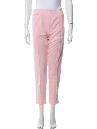 Pre-owned Palm Angels Graphic Print Grosgrain Trim Sweatpants In Pink