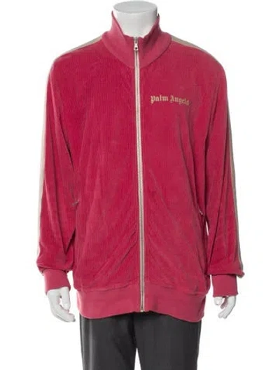 Pre-owned Palm Angels Graphic Print Jacket In Burgundy