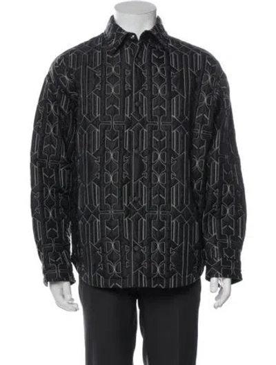 Pre-owned Palm Angels Graphic Print Jacket W/ Tags In Black