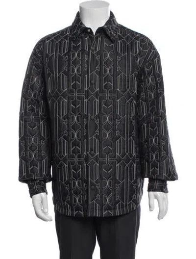 Pre-owned Palm Angels Graphic Print Jacket W/ Tags In Blue