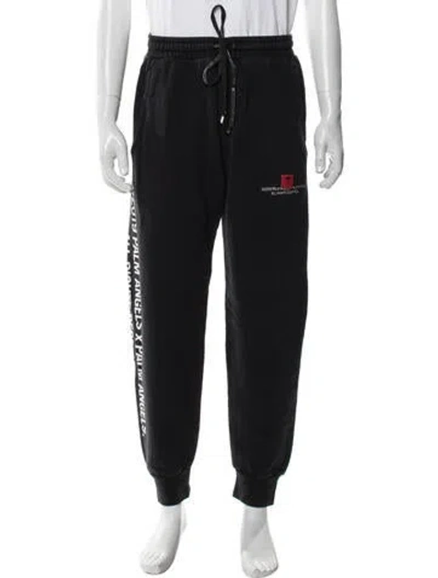 Pre-owned Palm Angels Graphic Print Joggers In Black