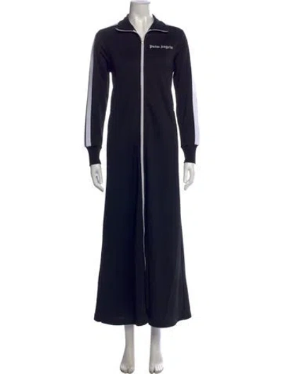 Pre-owned Palm Angels Graphic Print Long Dress In Black