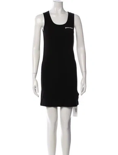 Pre-owned Palm Angels Graphic Print Mini Dress In Black