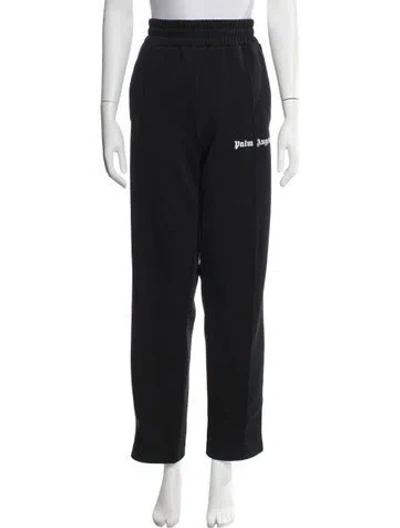 Pre-owned Palm Angels Graphic Print Pleated Accents Sweatpants In Black