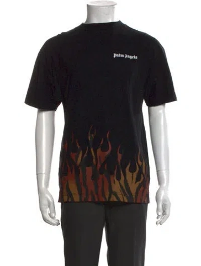 Pre-owned Palm Angels Graphic Print Short Sleeve Shirt In Black