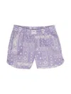 Palm Angels Graphic-print Shorts In Purple