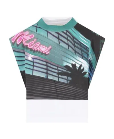 Palm Angels Graphic-print Sleeveless Top In Multicolor