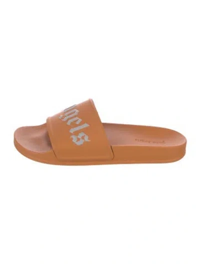Pre-owned Palm Angels Graphic Print Slides In Orange
