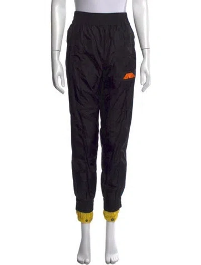 Pre-owned Palm Angels Graphic Print Straight Leg Pants In Black