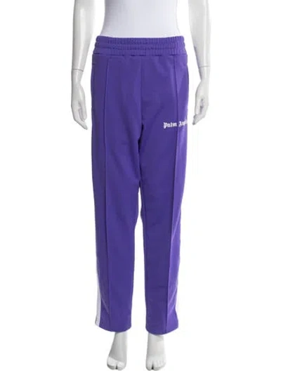 Pre-owned Palm Angels Graphic Print Straight Leg Pants In Purple