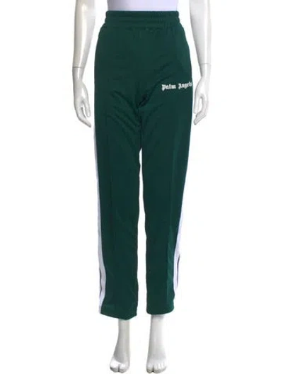 Pre-owned Palm Angels Graphic Print Straight Leg Pants W/ Tags In Green