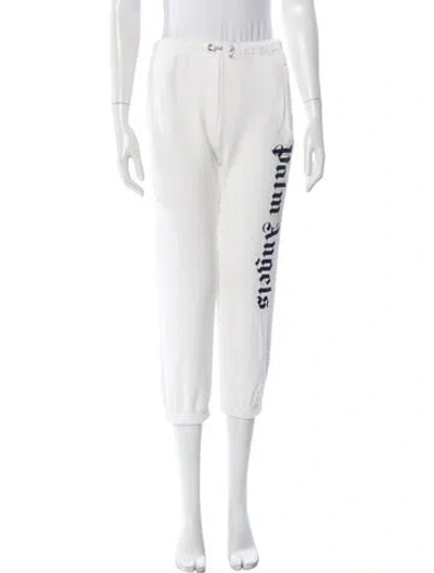 Pre-owned Palm Angels Graphic Print Sweatpants In White