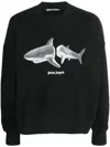 Palm Angels Graphic Print Sweatshirt In Black Grey