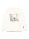 Palm Angels Graphic-print Sweatshirt In Neutrals