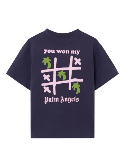 PALM ANGELS GRAPHIC PRINT TIC TAC TOE T-SHIRT