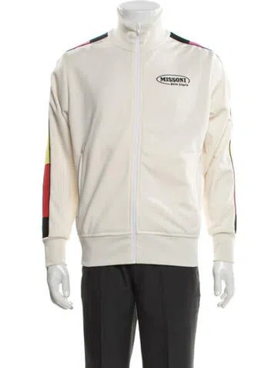 Pre-owned Palm Angels Graphic Print Windbreaker In Neutral