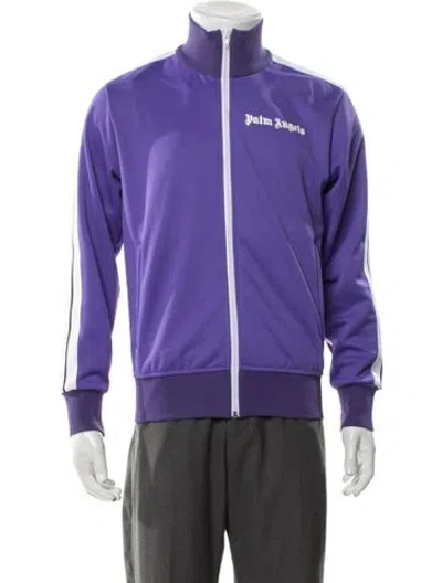 Pre-owned Palm Angels Graphic Print Windbreaker In Purple