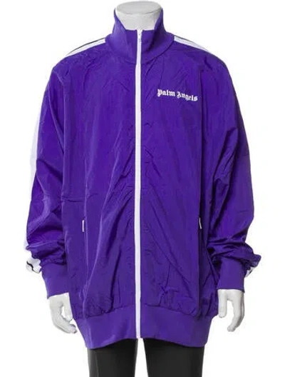 Pre-owned Palm Angels Graphic Print Windbreaker W/ Tags In Purple