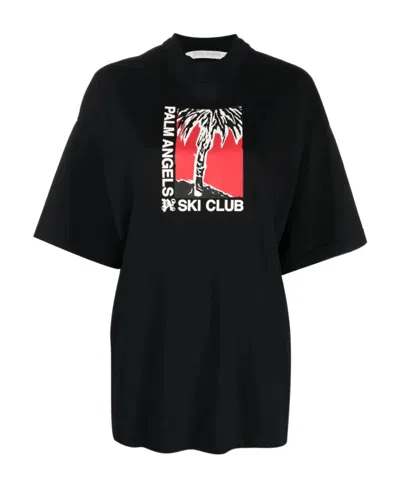 PALM ANGELS PALM ANGELS GRAPHIC PRINTED CREWNECK T-SHIRT