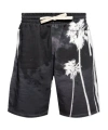 Palm Angels Printed Shorts In Black