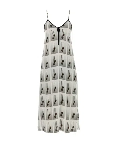 Palm Angels Viscose Mini Dress With Statement Print In Multi