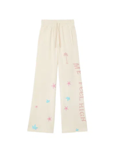 Palm Angels Graphic-print Track Pants In Neutral