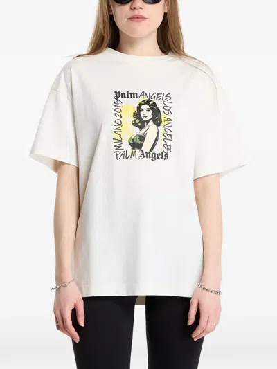 Palm Angels Graphic-print T-shirt In White