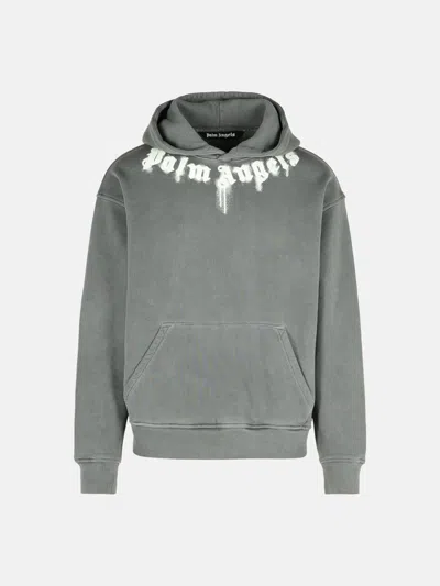 Palm Angels Gray Cotton Sweatshirt