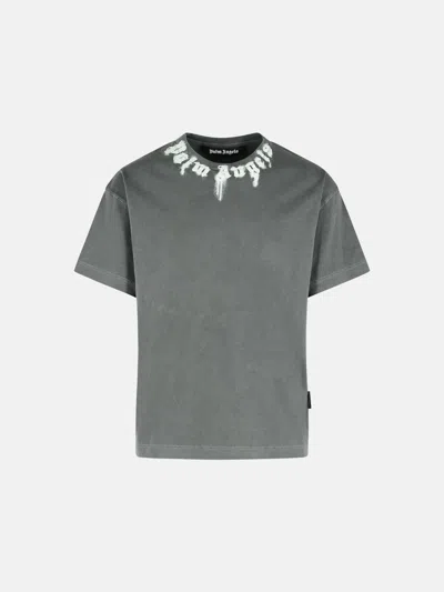 Palm Angels Gray Cotton T-shirt