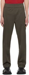 Palm Angels Gray Curved Logo Track Pants In Vintage Bla