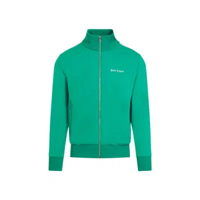 Palm Angels Green Classic Logo Track Jacket In Blue