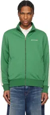 Palm Angels Track Jacket In Green-colored Technical Fabric In Forest Green -