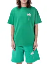 PALM ANGELS GREEN PALM TEE FOR MEN
