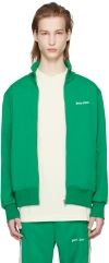 Palm Angels Track Jacket In Green-colored Technical Fabric In Green Off White