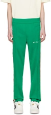 PALM ANGELS GREEN STRIPED TRACK PANTS