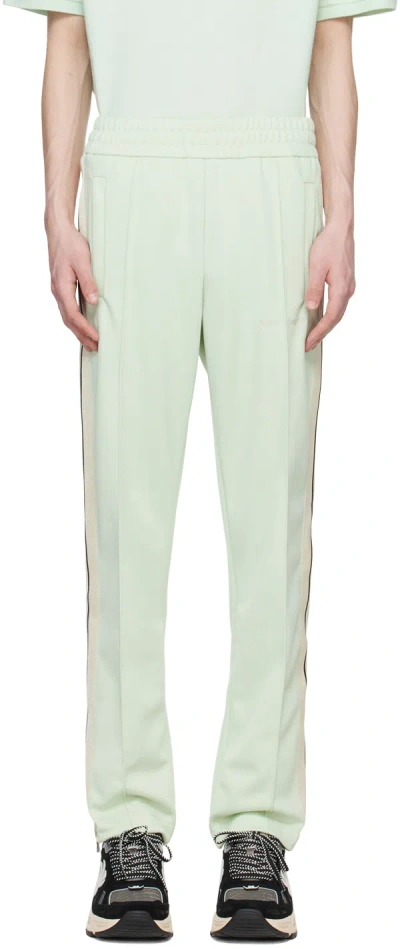 Palm Angels Logo Jersey Track Pants In Mint,off White