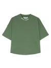 PALM ANGELS GREEN T-SHIRT WITH CLASSIC LOGO