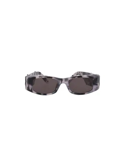 PALM ANGELS GREY ANGEL RECTANGULAR SUNGLASSES